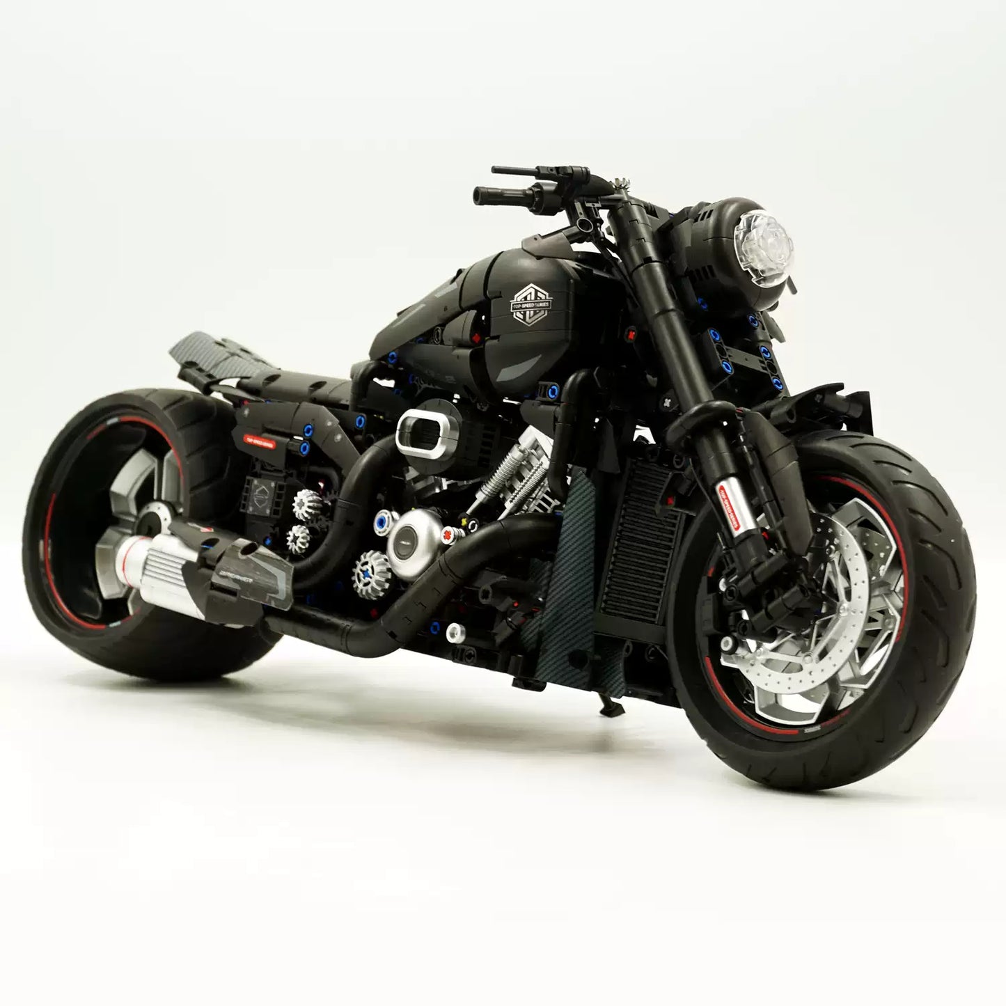 [N] 1:5スケール ハーレーX48 ブラックナイト メカニカルバイク組立ブロック模型