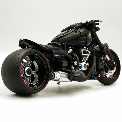 [N] 1:5スケール ハーレーX48 ブラックナイト メカニカルバイク組立ブロック模型