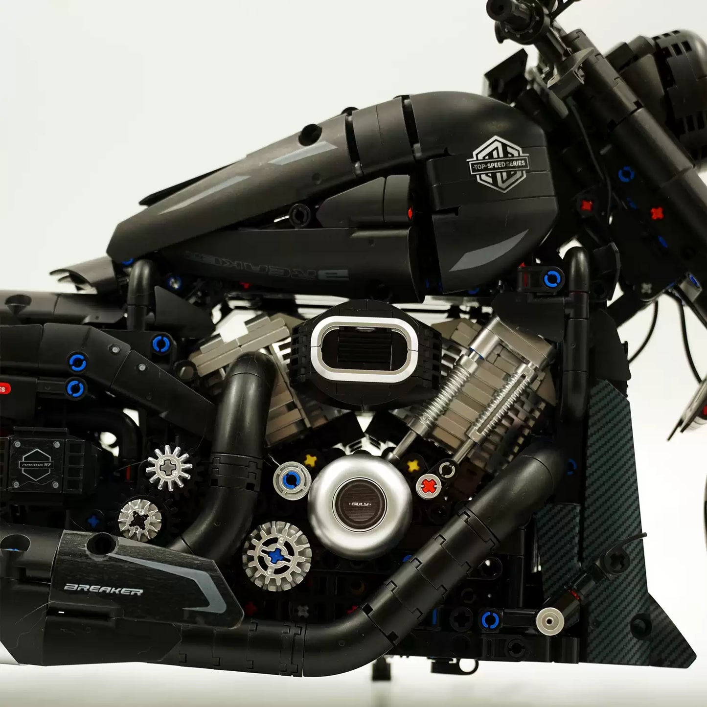 [N] 1:5スケール ハーレーX48 ブラックナイト メカニカルバイク組立ブロック模型