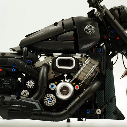 [N] 1:5スケール ハーレーX48 ブラックナイト メカニカルバイク組立ブロック模型