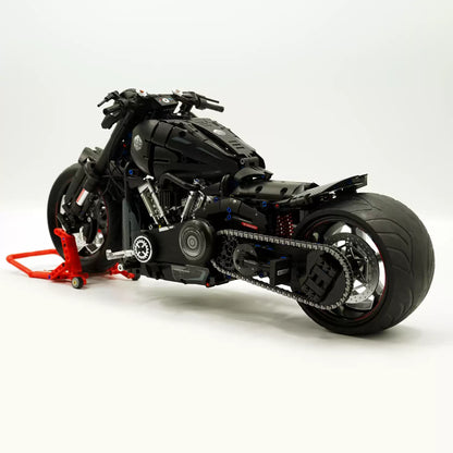[N] 1:5スケール ハーレーX48 ブラックナイト メカニカルバイク組立ブロック模型