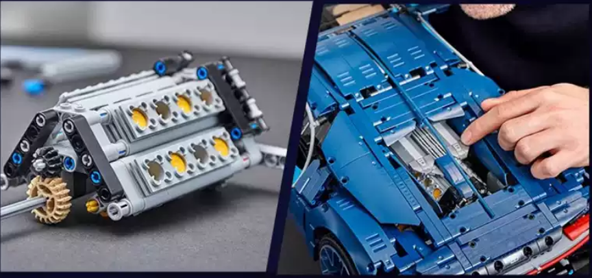 [N] テクニック ブガッティ シロン 高難度 組立ブロック模型 スーパーカー 大人向け レーシングカー