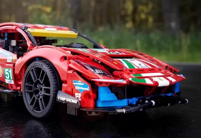 [N] 組立ブロックカー模型 コレクション用展示ボックス付きプレゼント