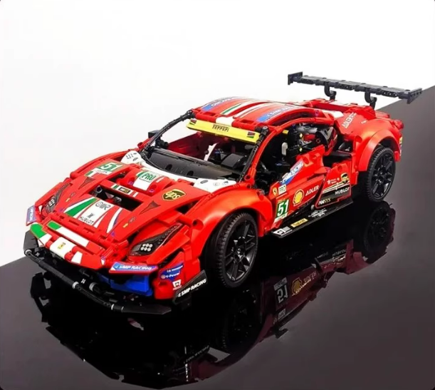 [N] 組立ブロックカー模型 コレクション用展示ボックス付きプレゼント