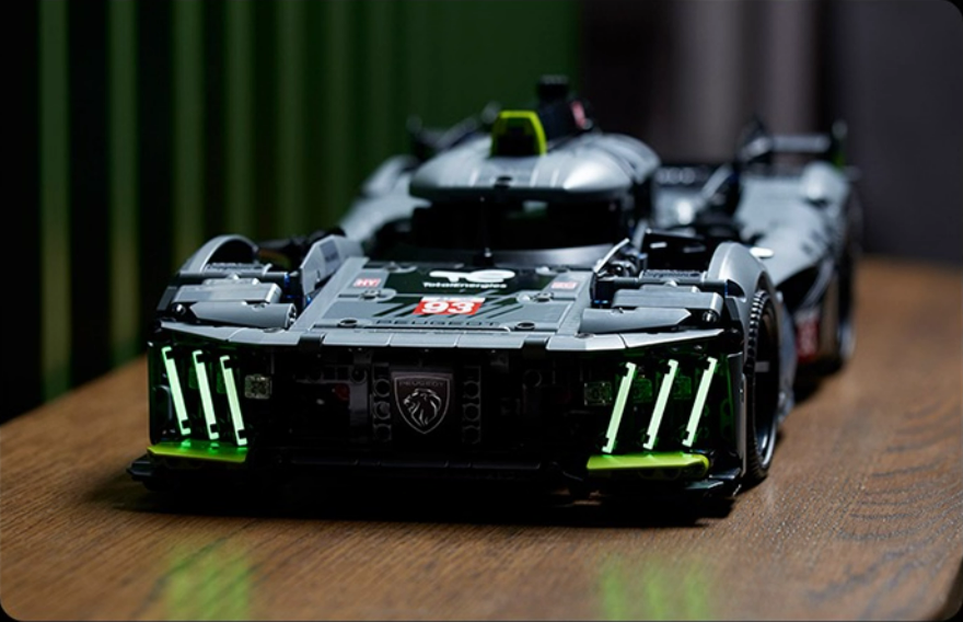 [N] プジョー9X8 ル・マン スーパーカー 高難度メカニカル組立ブロック ✨展示ボックス付きプレゼント✨