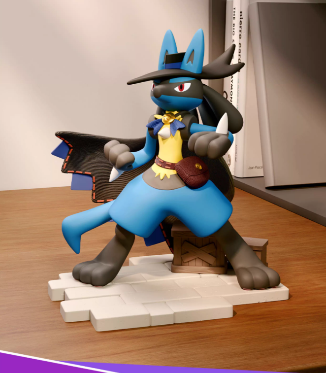 [N] ポケモン大集結・ルカリオ フィギュア コレクション潮玩モデル