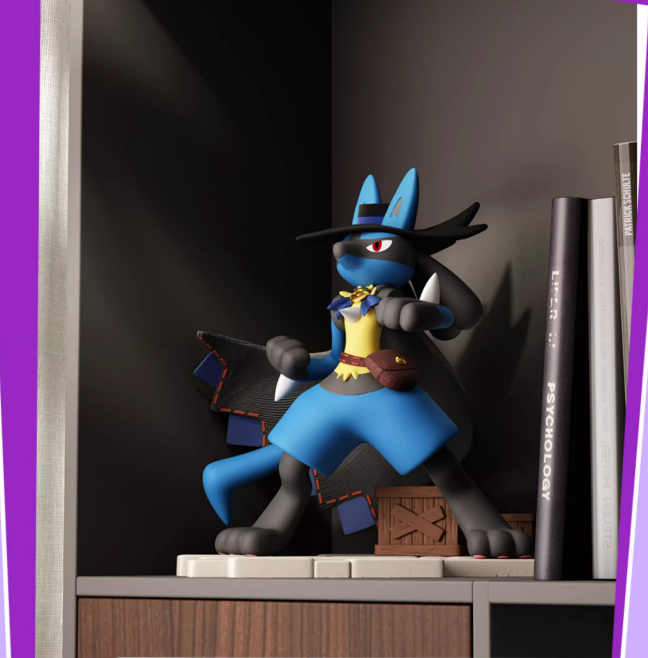 [N] ポケモン大集結・ルカリオ フィギュア コレクション潮玩モデル