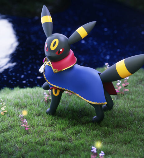 [N] ポケモン大集結・ブラッキー フィギュア コレクション潮玩モデル