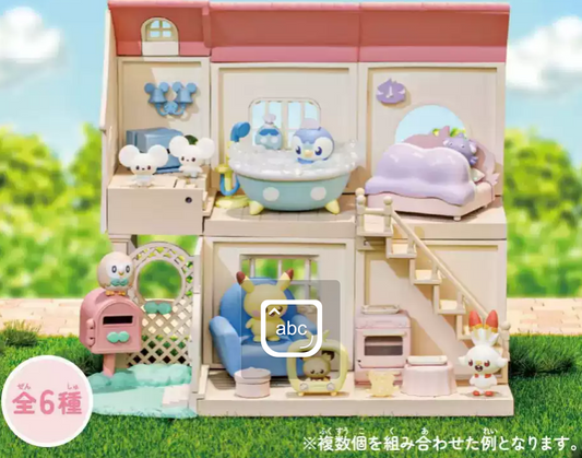 [N] トミカ ポケモン あたたかいおうち ミニハウス ポッチャマ＆モクロー ジオラマフィギュア