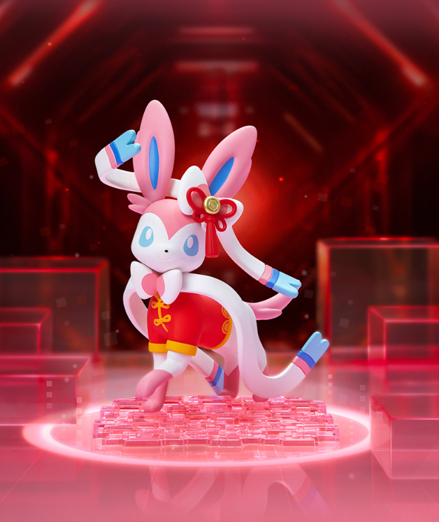 [N] ポケモンユナイト ニンフィア フィギュア かわいいギフトトイ