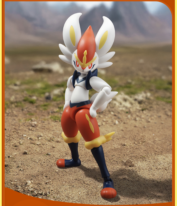 [N] ポケモン ブロックフィギュア クラシック版 エースバーン 可動モデル