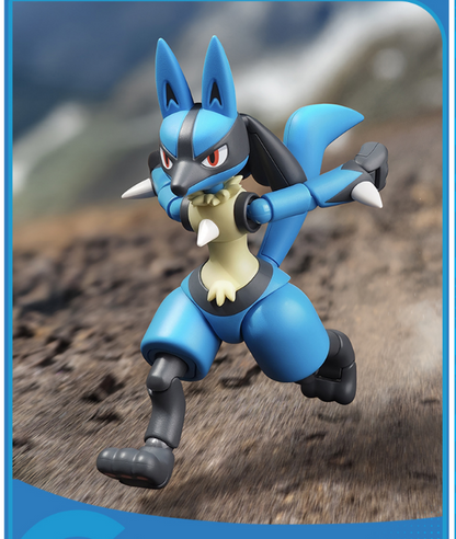 [N] ポケモン ブロックフィギュア クラシック版 ルカリオ 可動モデル