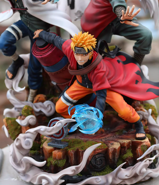 [N] NARUTO -ナルト- 絆と宿命 ナルト＆自来也＆波風ミナト GKスタチュー 大型フィギュア