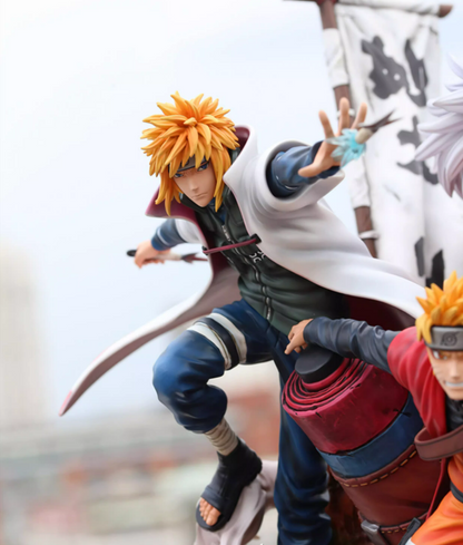 [N] NARUTO -ナルト- 絆と宿命 ナルト＆自来也＆波風ミナト GKスタチュー 大型フィギュア