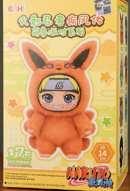 [N] NARUTO -ナルト- EAKI もふもふビーストパーティー ブラインドボックス（全7種＋シークレット）ナルト・サスケ・イタチ・サクラ・ヒナタ・ガアラ・カカシ ソフトビニール ぬいぐるみマスコット