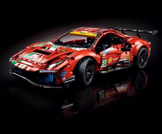 [N] 組立ブロックカー模型 コレクション用展示ボックス付きプレゼント