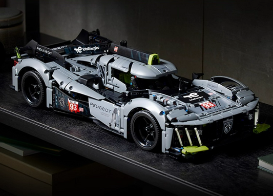[N] プジョー9X8 ル・マン スーパーカー 高難度メカニカル組立ブロック ✨展示ボックス付きプレゼント✨