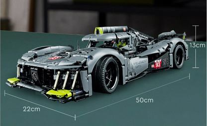 [N] プジョー9X8 ル・マン スーパーカー 高難度メカニカル組立ブロック ✨展示ボックス付きプレゼント✨